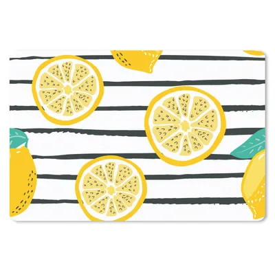 Produktbild von MuchoWow® Schreibtischunterlage Zitronen - Sommer - Muster 60x40 cm - XXL Mauspad - Großes Mauspad