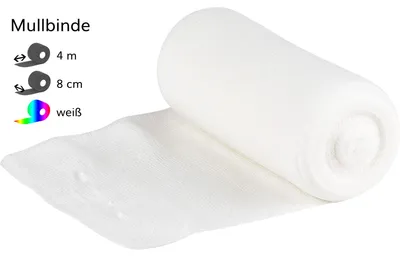 Produktbild von NOBA Mullbinden 4 m x 8 cm 20 Stück