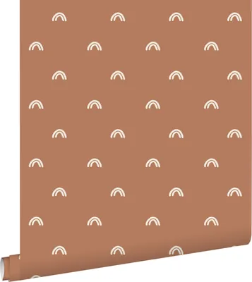 Zdjęcie produktu dla ESTAhome Tapeta tęcze terakotaIbiałym 50 x 900 cm