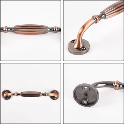 4 Stück 128mm Bronze Vintage Stil Handgriffe, Zinklegierung Türgriffe für Küchen- und Möbelzubehör