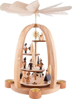 Zdjęcie produktu dla Piramida stołowa Piramida figurki świąteczne naturalne Wysokość 41 cm NOWOŚĆ