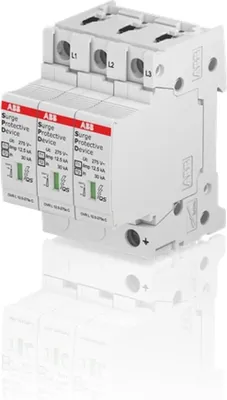 Obrázok produktu pre ABB AC prepäťová ochrana, 3-pólová, typ I/II, 1 ks.