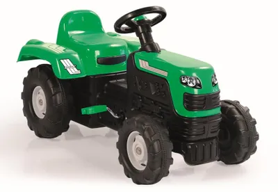 Produktbild von Dolu Trettraktor Grün mit leichtgängigen Pedalen, bequemem Sitz und robusten Rädern