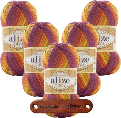 Produktbild von 5 x ALIZE Diva Batik 8027 mit Label