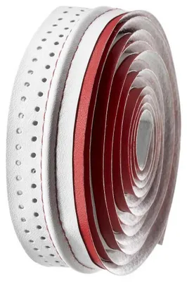 Obrázek produktu pro Velo Bicycle Handlebar Tape Road  Microfiber Drilled 2-Tone Red/White