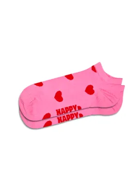 Image de Chaussettes courtes Happy Socks Hearts Rose EU 36-40 Hommes,Femmes Rose EU 36-40
