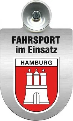 Produktbild von Einsatzschild Windschutzscheibe incl. Saugnapf - Fahrsport im Einsatz - 309477 - incl. Regionen nach Wahl Color - Region Hamburg