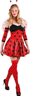 Marienkäfer Kostüm Daisy für Damen Gr. 36-42 rot schwarz Tier Tierkostüm SALE Fasching Karneval Mottoparty