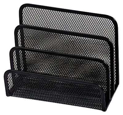 Produktbild von Briefhalter aus Metalldraht mit 3 Fächern, schwarz