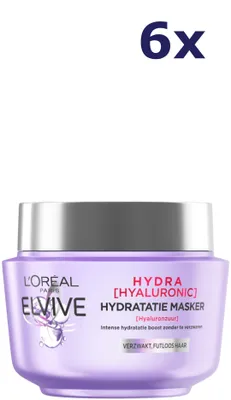 Produktbild von 6x L'Oréal Paris Elvive Hyaluronic Hydratatie Masker 300ml