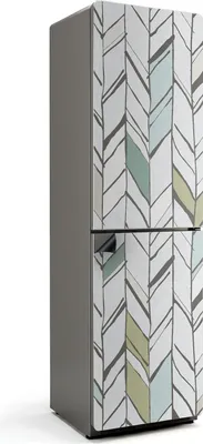Produktbild von Zartes geometrisches Muster – Magnetische Kühlschrank Abdeckung – Dekorfolie magnetisch Küche – Kühlschrank Magnet Deko – selbstklebende Magnettafel – Magnetfolie für Kühlschranktür – 60x205 cm