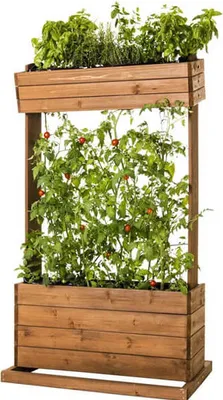 Produktbild von Blumentopf  Blumenkübel Pflanztopf Holz Pflanzkasten Dekokasten Kräuterkasten Topf für Tomatenpflanze Pflanzkübel 118x73cm