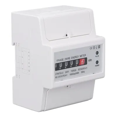 Obrázek produktu pro Jednofázový elektroměr DC220V s digitálním displejem 4P 35mm na kolejnici