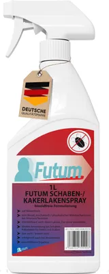 Produktbild von FUTUM 1 Liter Schabenspray | Biozidfreies Kakerlakenmittel | auf Wasserbasis gegen Kakerlaken, Schaben, Larven & Eier