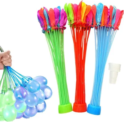 Imagen del producto de Globos autoinflables para agua, 111 unidades, de colores variados, para juegos acuáticos