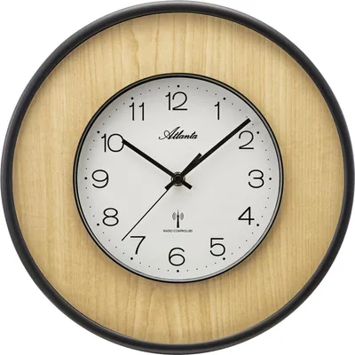 Immagine prodotto di Atlanta 4540/30 Orologio da parete radiocomandato nero/beige