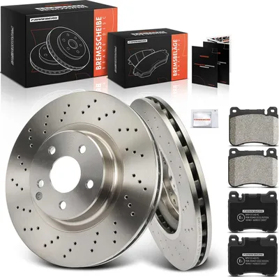 Produktbild von Frankberg 2x Bremsscheiben 4x Bremsbeläge Vorderachse für Mercedes-Benz C-Klasse W203 S203 CLK C209 A209