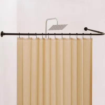 Zdjęcie produktu dla Regulowany narożny drążek prysznicowy - drążek prysznicowy w kształcie litery L - 61-134 cm