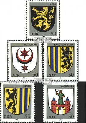 Produktbild von Briefmarken DDR 1984 Mi 2857-2861 (kompl.Ausgabe) postfrisch Stadtwappen (II)