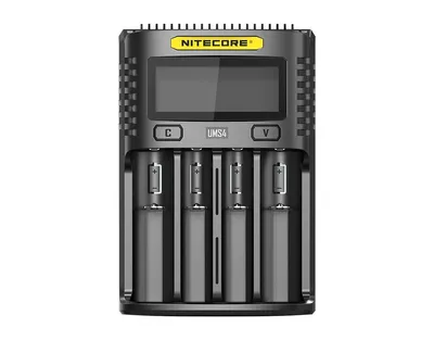 Produktbild von Nitecore UMS4 Micro-USB 3A Ladegerät 4xAA, AAA, 18650, 21700, CR123