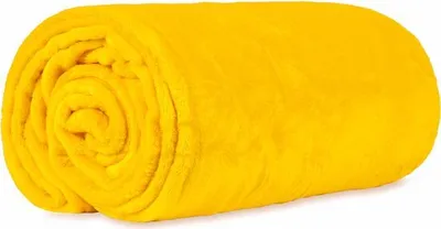 Immagine prodotto di Zoem - Coperta in pile - Plaid in pile - 150 x 200 - morbidissimo - 280 g/m² - Giallo