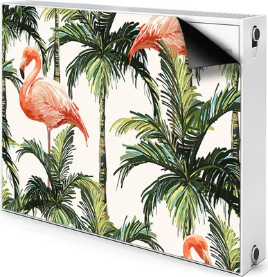Produktbild von Magnet Heizung Verkleidung Abdeckung Heizung Heizkörperabdeckung 80x60 cm  - Flamingos
