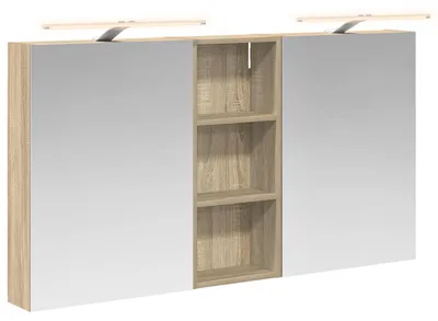 Immagine prodotto di Set di Armadi da Bagno con lo scaffale 3 pcs 130 x 14,5 x 70 cm