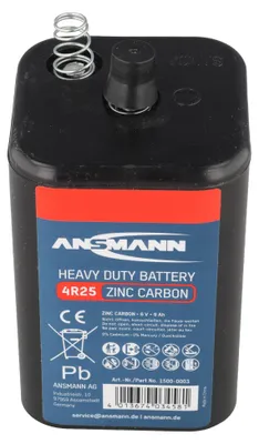 Obrázek produktu pro Ansmann 1500-0003, Baterie na jedno použití, 6V, Zinko-uhlíkový, 6 V, 1 kusů, 9000 mAh