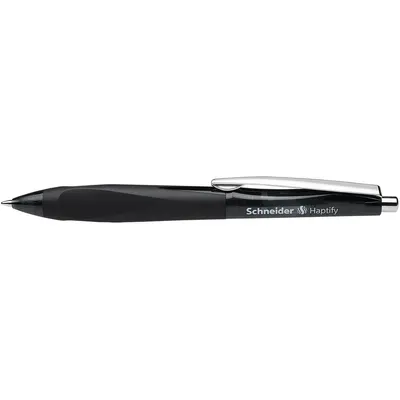 Image de Stylo à bille Schneider Haptify, corps noir, plastique, recharge M, noir