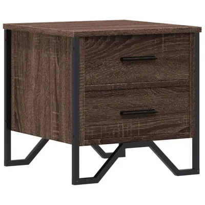 Image de Table de chevet chêne marron 40x41x40 cm bois d’ingénierie