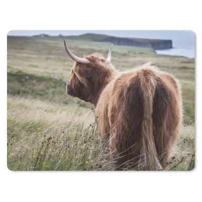 Produktbild von MuchoWow® Mauspad Mousepad Schottische Highlander - Natur - Meer 40x30 cm - Mousepads - Maus Mat - Pad - Mausunterlage - Anti Rutsch