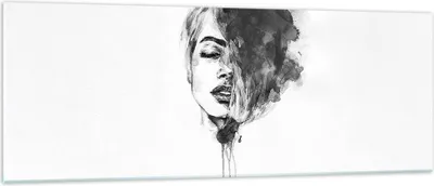 Produktbild von Bilder auf glas - Einteilig - Frau Gesicht Abstraktion - 140x50cm - Glasbilder - Wandbilder - Bilder - zum Aufhängen bereit - Wanddekoration aus Glas - Glas Bilder - Wandbild auf Glas - GAB140x50-4934