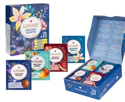 Produktbild von Lovare Schwarzteeset Bergamotte (32 x 2 g)