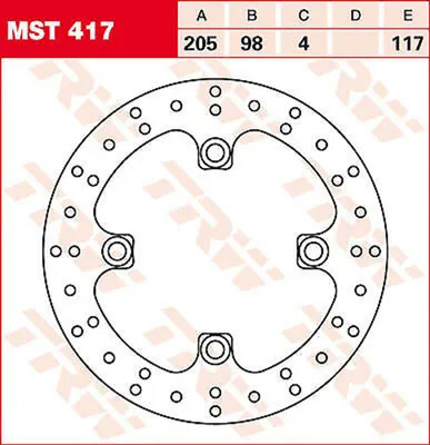 Immagine prodotto di Disco freno TRW Lucas MST417, rigido