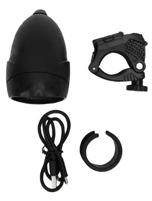 Produktbild von Fahrradhupe, Licht, 80–108 dB, 6 Lautstärkestufen, anpassbare Stimme, IP65, wasserdicht, elektronisch, für Radfahren