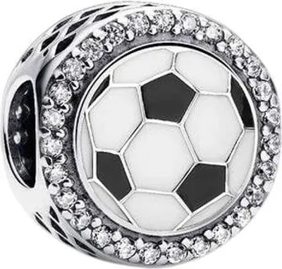 Produktbild von Pandora Charm Fußball Emalie Zirkonia Sterling-Silber 792016CZ_E075