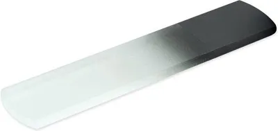 Produktbild von Unyqoos® Handgefertigte Glas-Fußfeile – gehärtetes Echtglas Hornhautraspel mit 2 Schleifflächen, entfernt harte, abgestorbene und raue Haut, inkl. Aufbewahrungstasche
