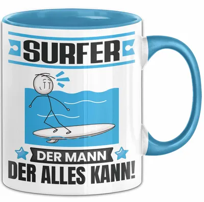 Produktbild von Surfer Tasse Geschenk für Surfer Der Mann Der Alles Kann Geschenkidee zum Geburtstag (Blau)