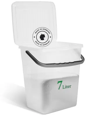 Produktbild von Waschmittelbox Waschpulverbox Aufbewahrungsbox - 7 l - Mit Deckel und Griff - Transparent - Für Waschpulver und Tabs