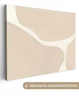 Obrázok produktu pre MuchoWow® - Obrazy na plátne - Abstraktné - Béžová - Moderné umenie, nástenné umenie, nástenné dekorácie obrazy obývacia izba, 120x90cm