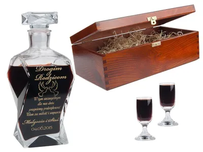 Obrázek produktu pro Grawer Gift Karafka Grawerowana s 2 skleničkami