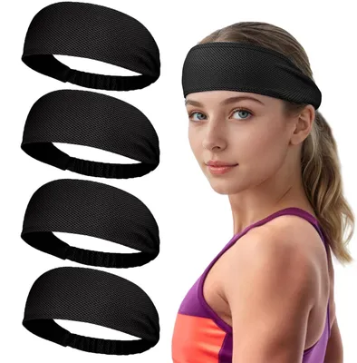 Obrázek produktu pro JYSNOW, sada 4 sportovních čelenek, potítka, protiskluzové, pro dámy i pány