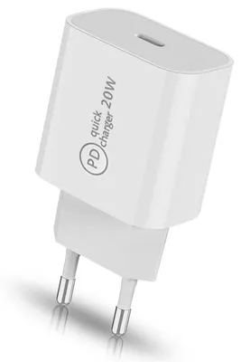 Produktbild von USB-C Netzteil Schnellladegerät PD Ladegerät 20W Lade Power Charger Adapter Weiß