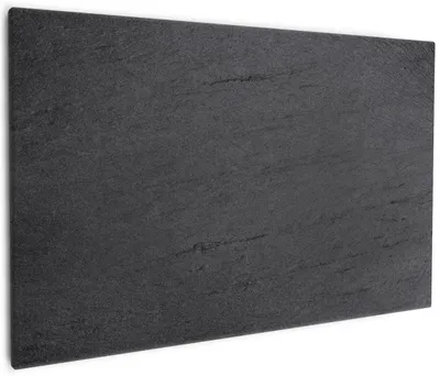 Produktbild von Wallario Premium Leinwandbild Schwarze Schiefertafel Optik - Steintafel in Größe 60 x 90 cm