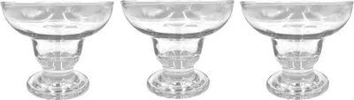Image de lot de 3 coupes à glace en verre transparent Coupe à dessert Coupe à dessert