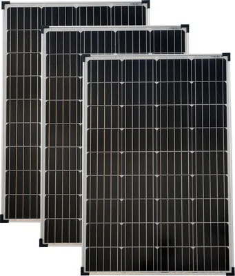 Produktbild von 3x100 Watt Mono Solarpanele Solarmodule Solaranlage Garten Camping 18V PV