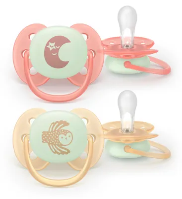 Imagen del producto de Philips AVENT Dudlík SCF094/02 Ultrasoft, para uso nocturno, extra suave, ortodóntico, de silicona, para niño/niña