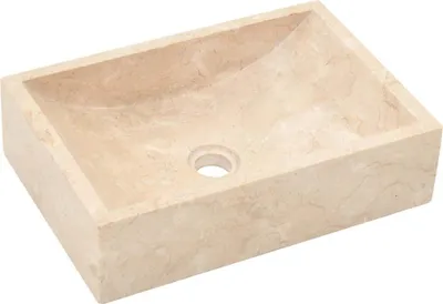 Obrázok produktu pre vidaXL Umývadlo 45x30x12 cm Mramor s vysokým leskom krémová