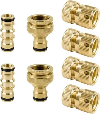 Image de Kit de tuyaux d'arrosage avec kit de raccord rapide, adaptateur pour robinet inclus - Pour l'arrosage et le nettoyage du jardin