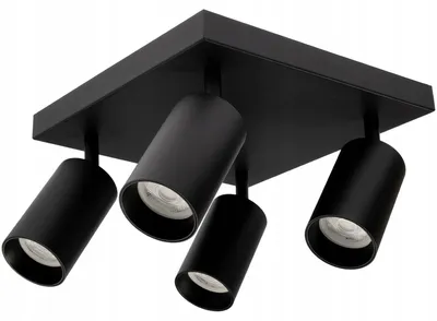 Produktbild von Lumiled Decken-/Wandleuchte Spot 4x GU10 Schwarz Aluminium